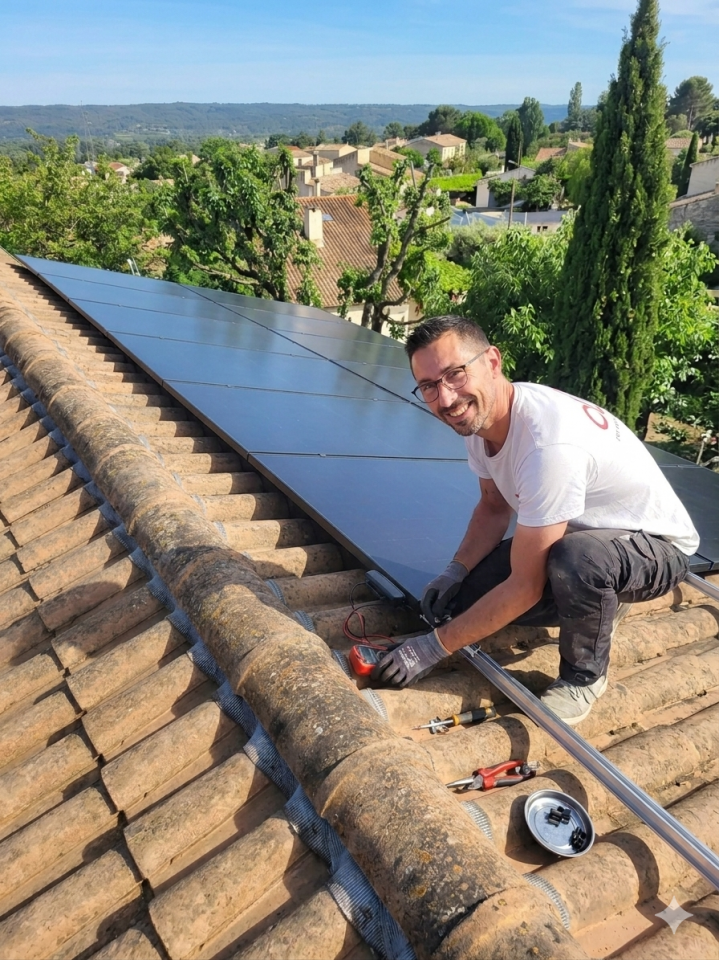 Pose soignée de panneaux photovoltaïques Manosque